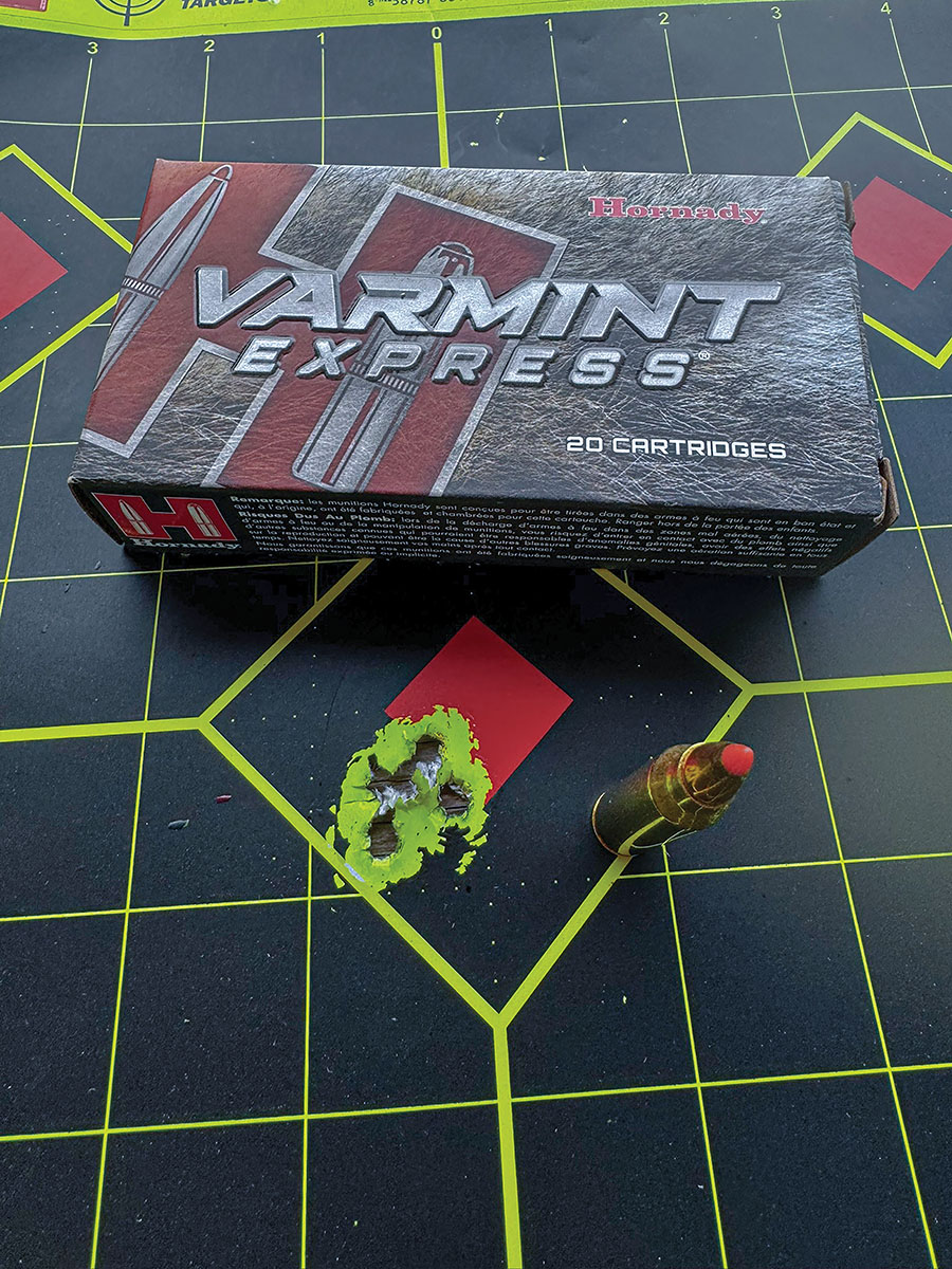 Some excellent results with Hornady’s factory ammunition at 100 yards.